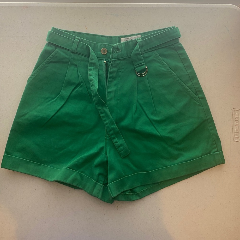 Green vintage shorts